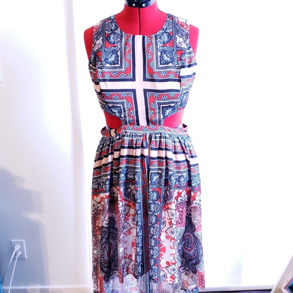 NWOT K by Kersh High-Low Cutout Dress - XL